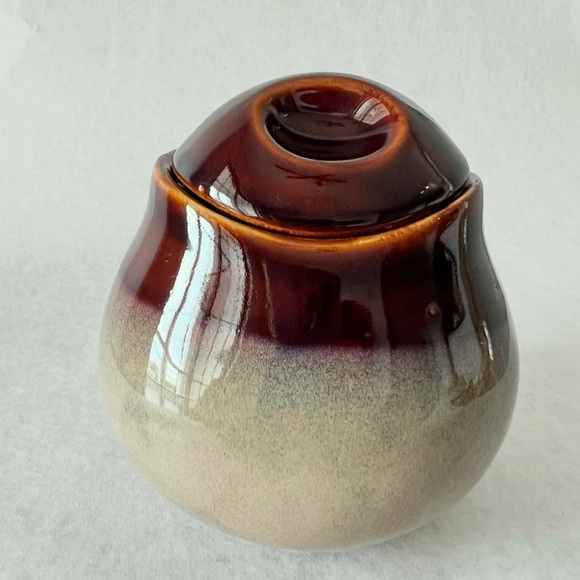 Japanese Sugar Bowl & Creamer Set Sango Nova Brown Stoneware Pottery 4933 - Picture 6 of 11